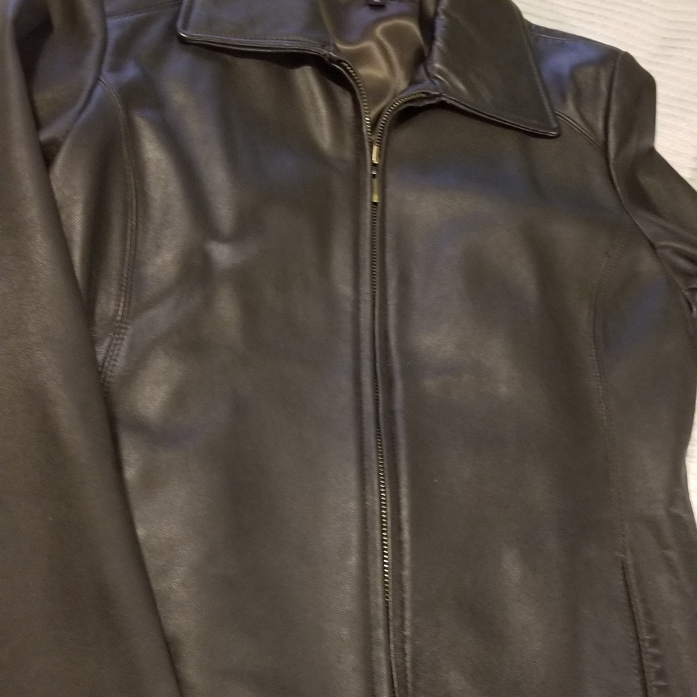 Leather Dark Brown Jacket - Picture 3 of 3